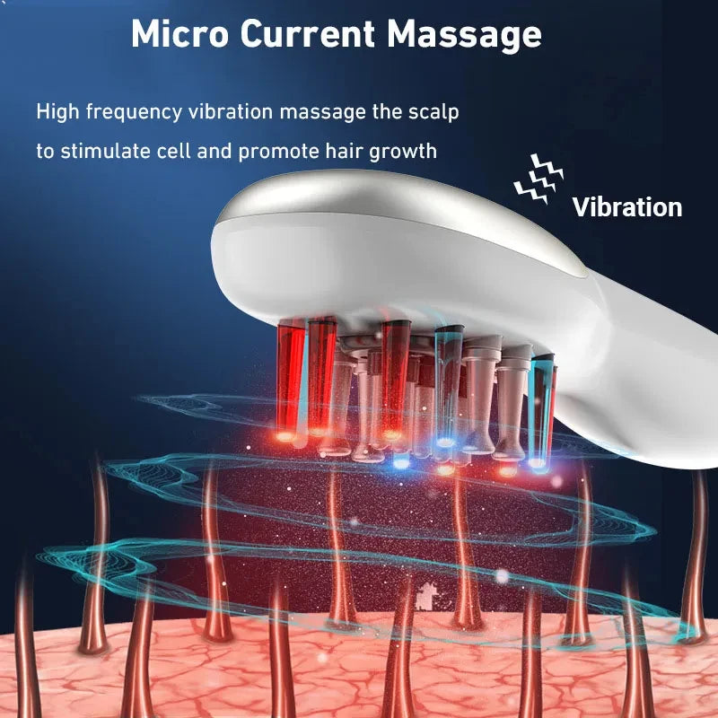 1MHZ RF Hair Growth Anti-Hair Loss Medicinal Scalp Massage Comb