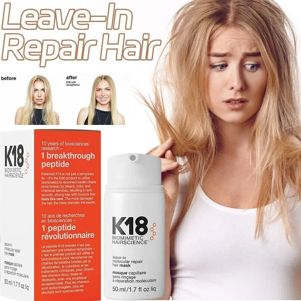 K18 50ml Leave-In Molecular Repair Hair Mask Damage Restore Condition